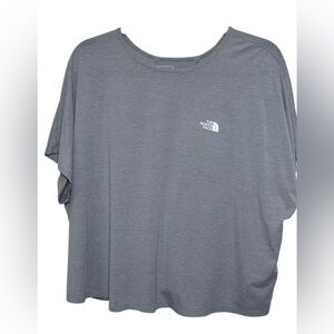 The North Face Grey Wander Crossback Top Boxy‎ Lightweight Size 1X Crop Preppy